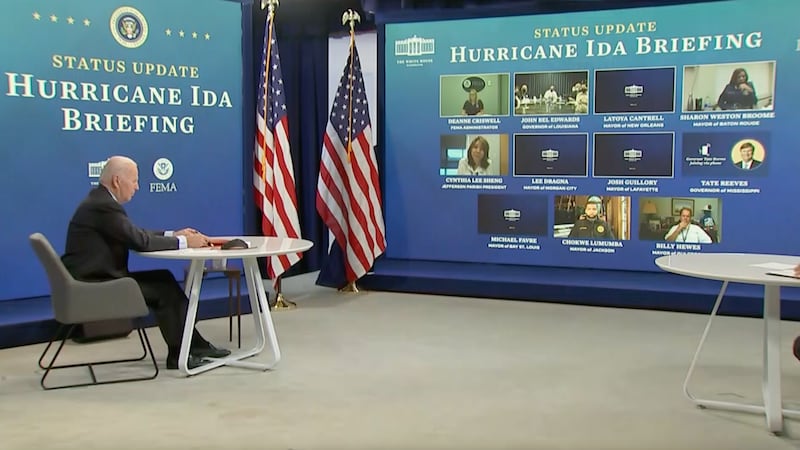 During a virtual meeting with leaders from Louisiana and Mississippi, he promised they would...