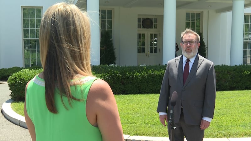 EPA Administrator Andrew Wheeler speaks with DC Correspondent Alana Austin at the White House....