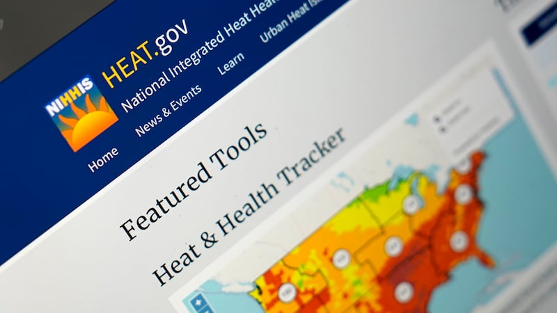 This image shows the heat.gov website on a computer, Tuesday, July 26, 2022, in Des Moines, Iowa.